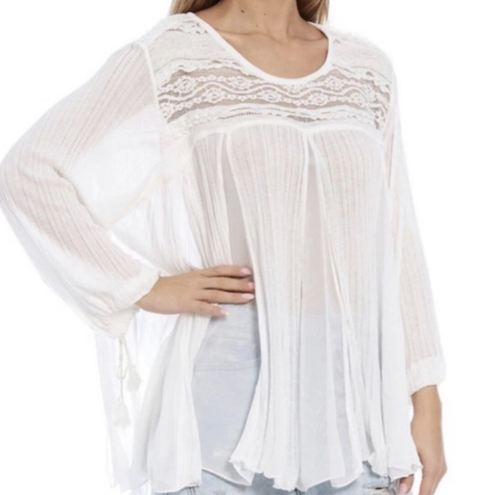 NWT Free People Penny Lane Boho Lace Trapeze Tunic Top Size S - Picture 4 of 14